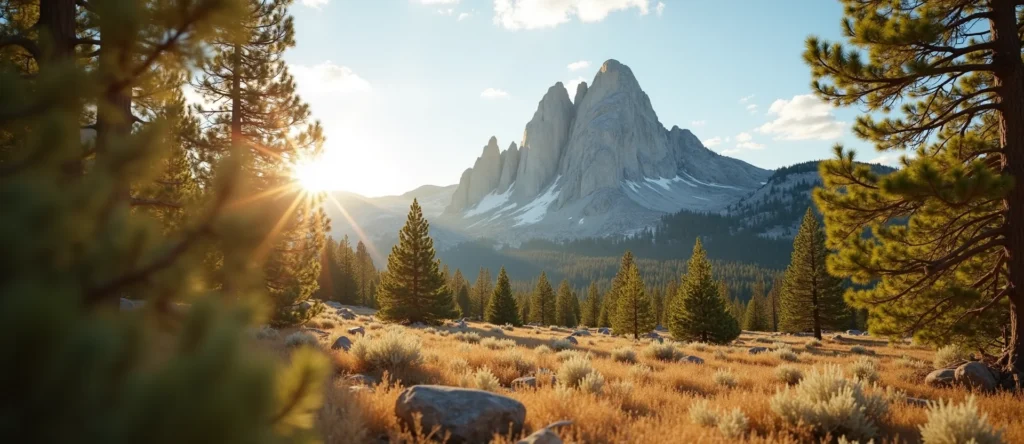 Symbolizing Stability/Peak: A local Desert Peach jagged granite peak. - AI Generated