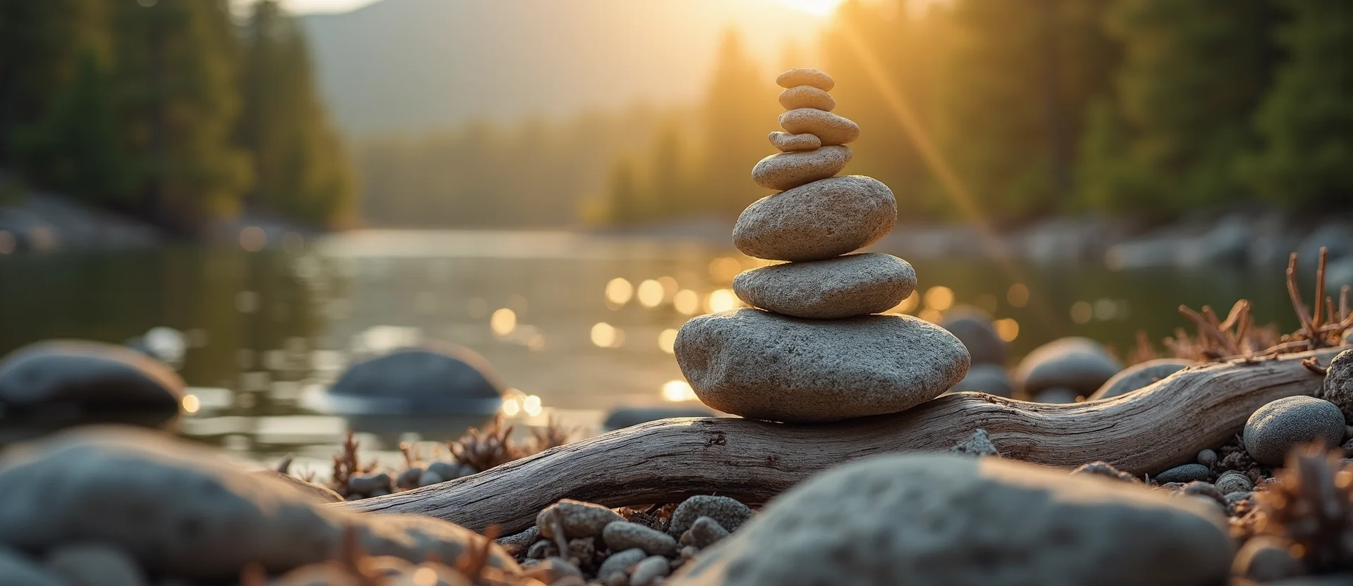 Symbolizing Stability/Peak: A local Rabbitbrush ancient rock cairn. - AI Generated