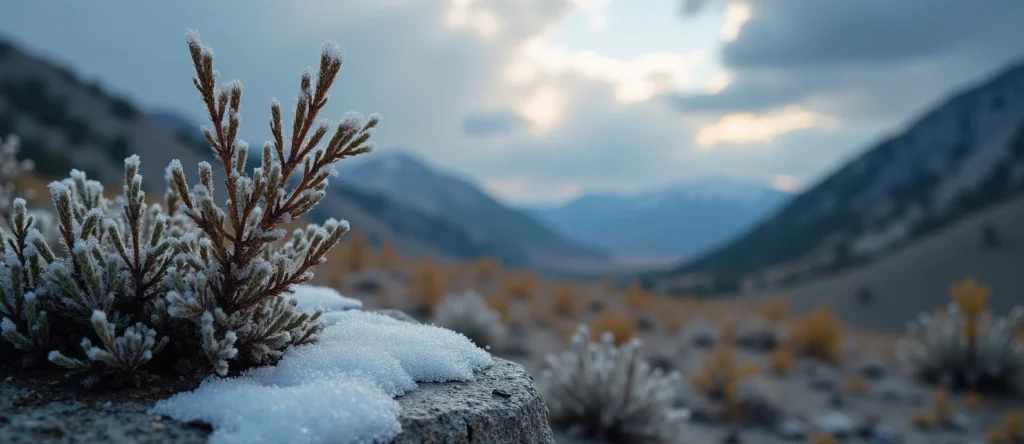 Symbolizing Growth/Resilience: A local Bitterbrush new branch reaching for the sky. - AI Generated