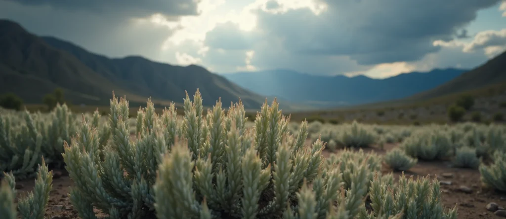 Symbolizing Identity/Local: A local Desert Peach High Desert vista. - AI Generated