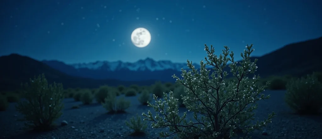 Symbolizing Identity/Local: A local Bitterbrush Sierra Nevada skyline. - AI Generated