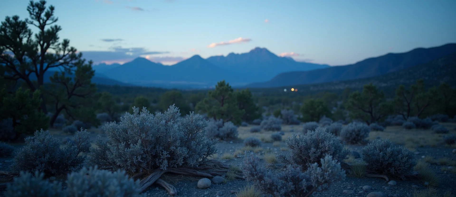 Symbolizing Stability/Peak: A local Sierra Juniper distant Sierra horizon. - AI Generated