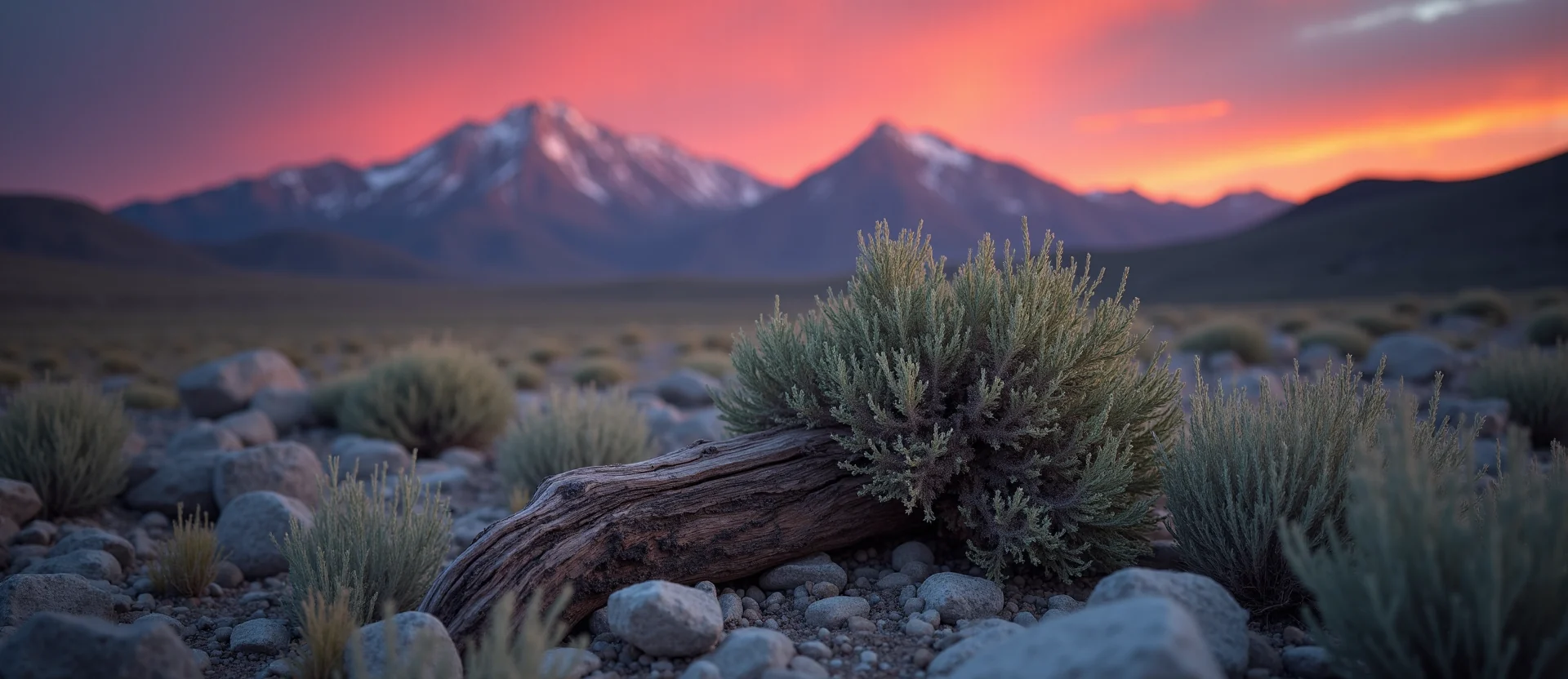 Symbolizing Growth/Resilience: A local Sagebrush (Artemisia tridentata) sturdy weathered tree trunk. - AI Generated