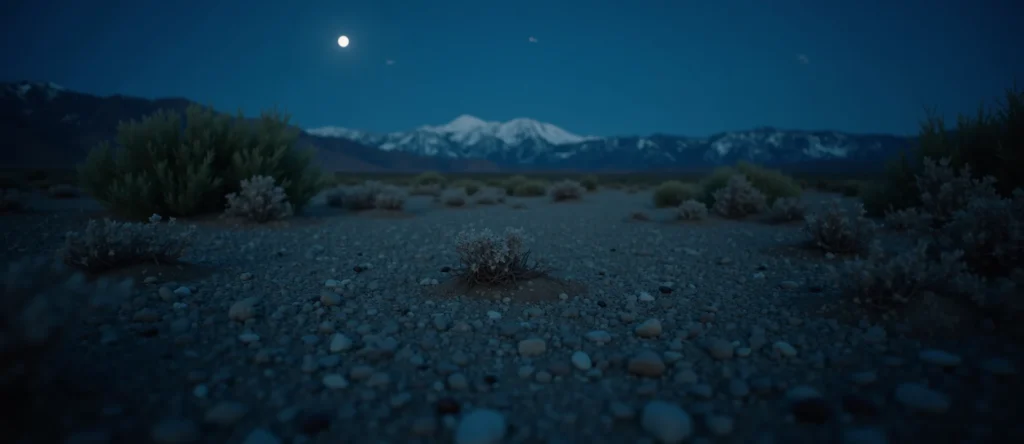 Symbolizing Stability/Peak: A local Sagebrush (Artemisia tridentata) distant Sierra horizon. - AI Generated