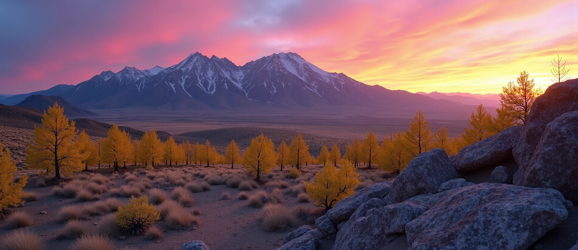 Symbolizing Stability/Peak: A local Quaking Aspen solid mountain ridge. - AI Generated