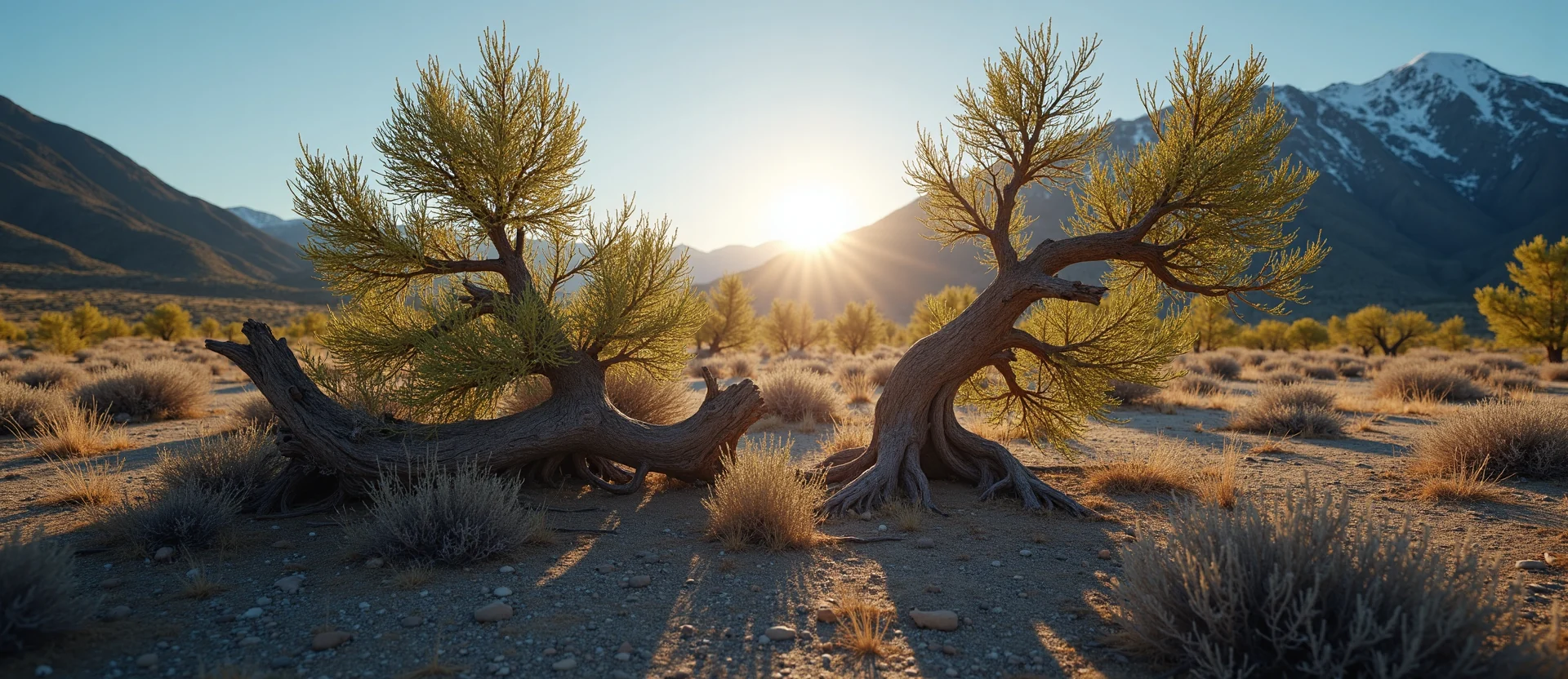 Symbolizing Growth/Resilience: A local Bitterbrush gnarled juniper roots. - AI Generated