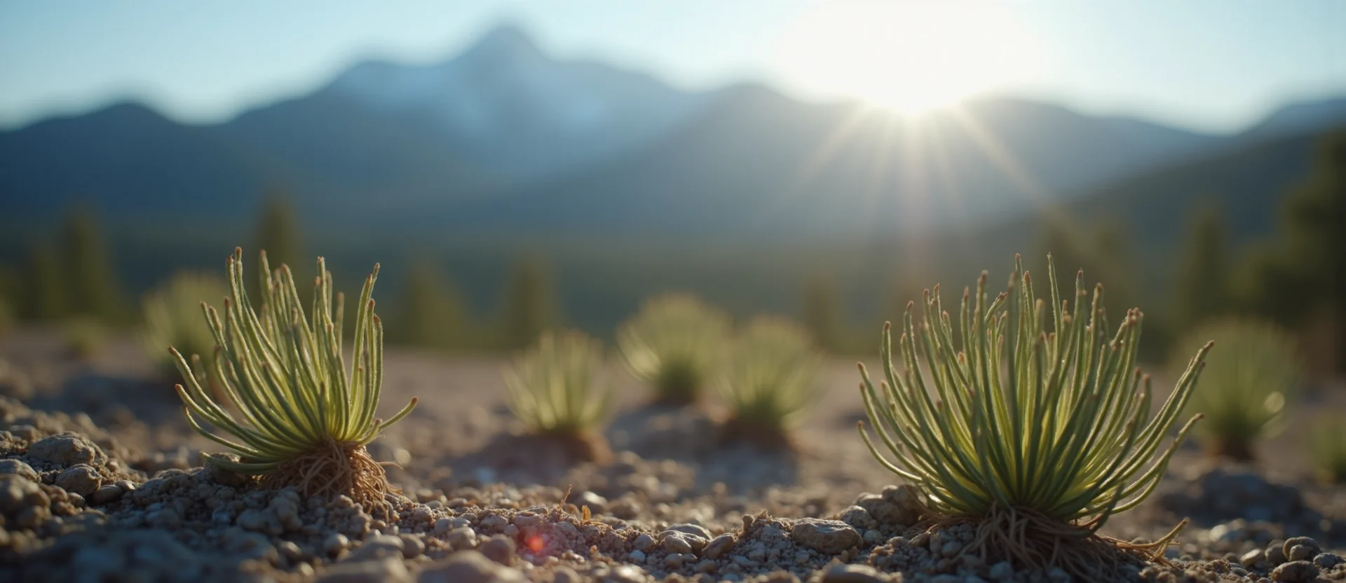 Symbolizing Seed/New Beginning: A local Bitterbrush single pine seed on dry earth. - AI Generated