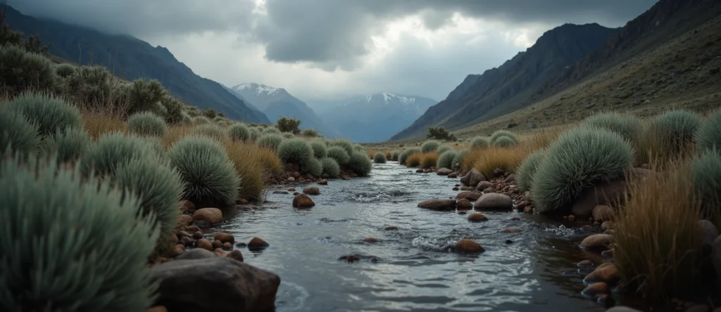 Symbolizing Flow/Cleansing: A local Desert Peach babbling mountain creek. - AI Generated