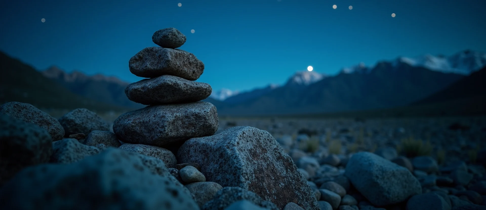 Symbolizing Stability/Peak: A local Mountain Mahogany ancient rock cairn. - AI Generated