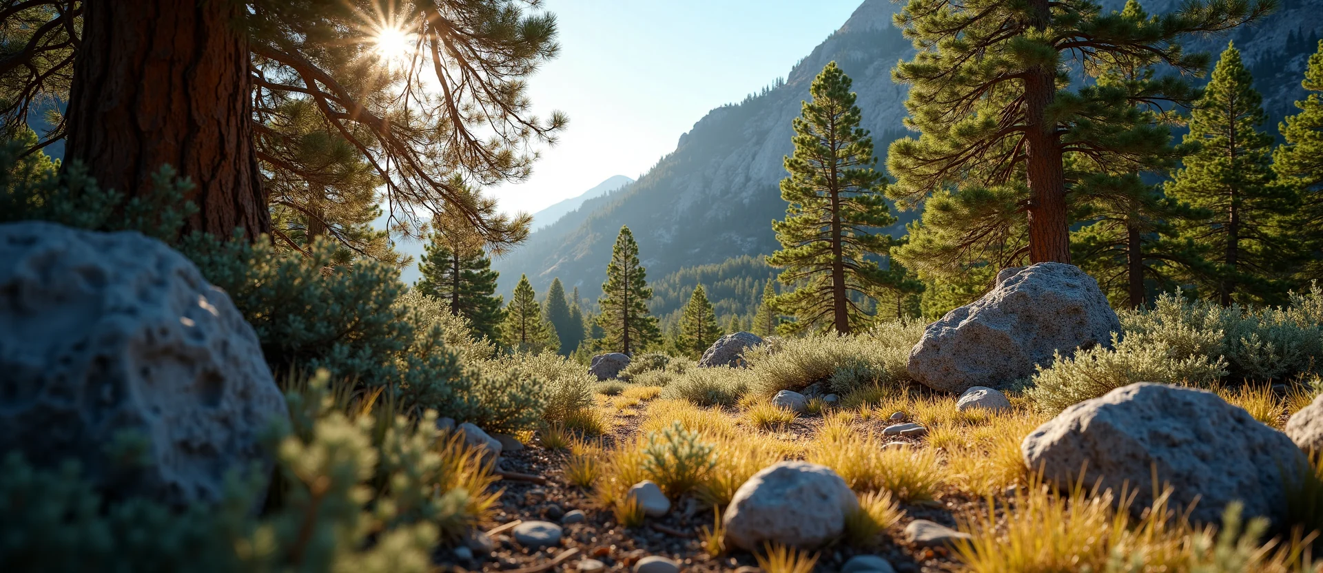 Symbolizing Stability/Peak: A local Sagebrush (Artemisia tridentata) solid mountain ridge. - AI Generated