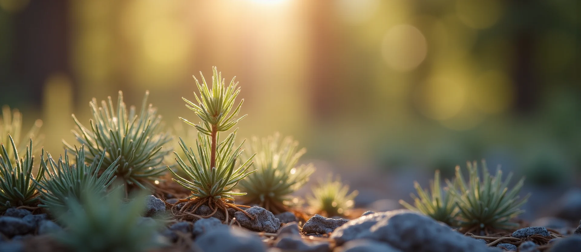 Symbolizing Seed/New Beginning: A local Desert Peach sprouting sagebrush seedling. - AI Generated