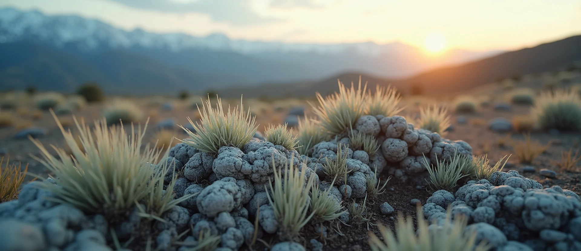 Symbolizing Identity/Local: A local Rabbitbrush Sierra Nevada skyline. - AI Generated