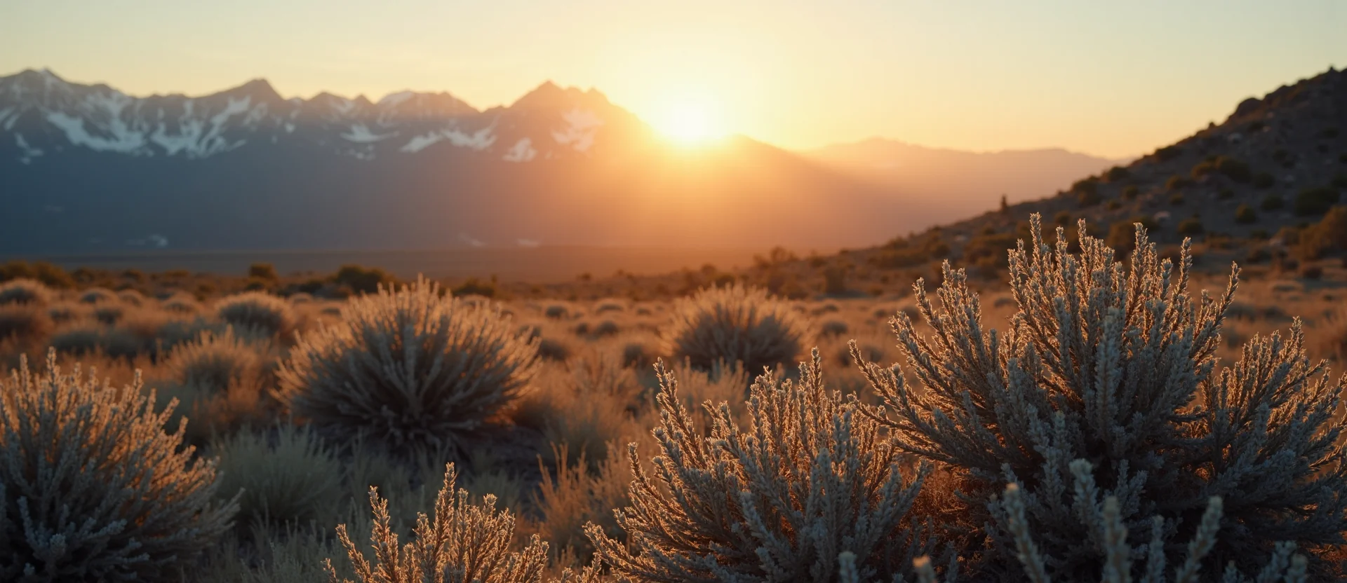 Symbolizing Identity/Local: A local Indian Paintbrush Sierra Nevada skyline. - AI Generated