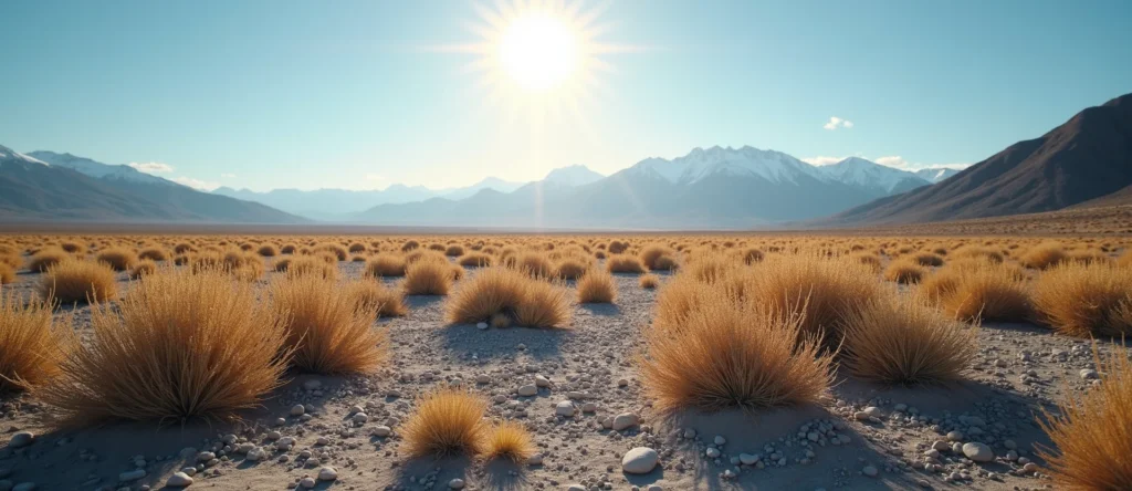Symbolizing Stability/Peak: A local Indian Paintbrush distant Sierra horizon. - AI Generated