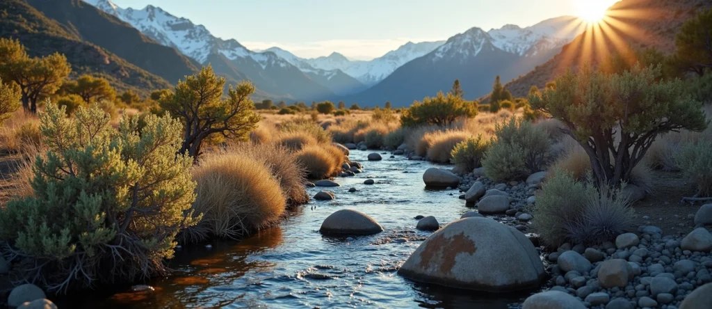 Symbolizing Flow/Cleansing: A local Manzanita clear cold snowmelt stream. - AI Generated