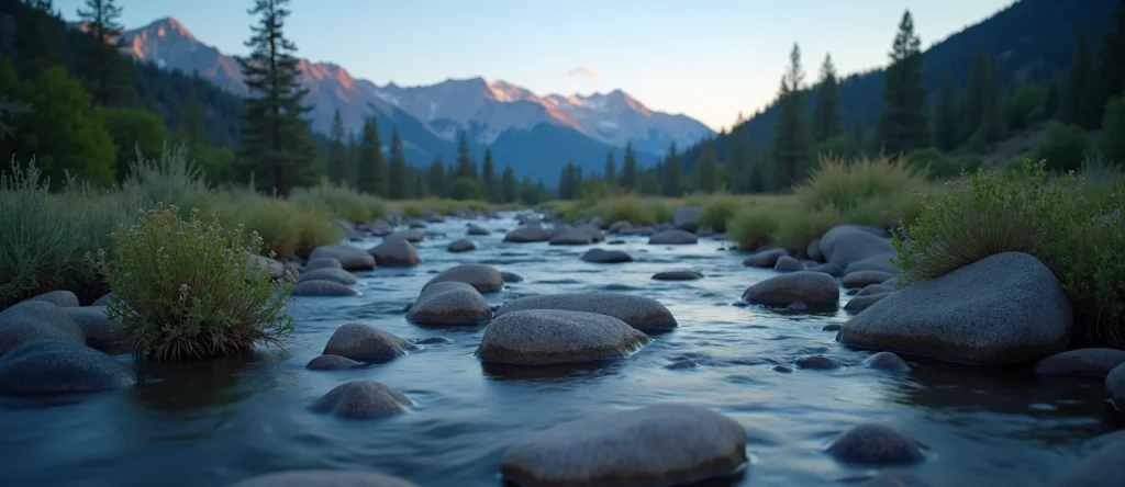 Symbolizing Flow/Cleansing: A local Desert Peach smooth Truckee river stones. - AI Generated