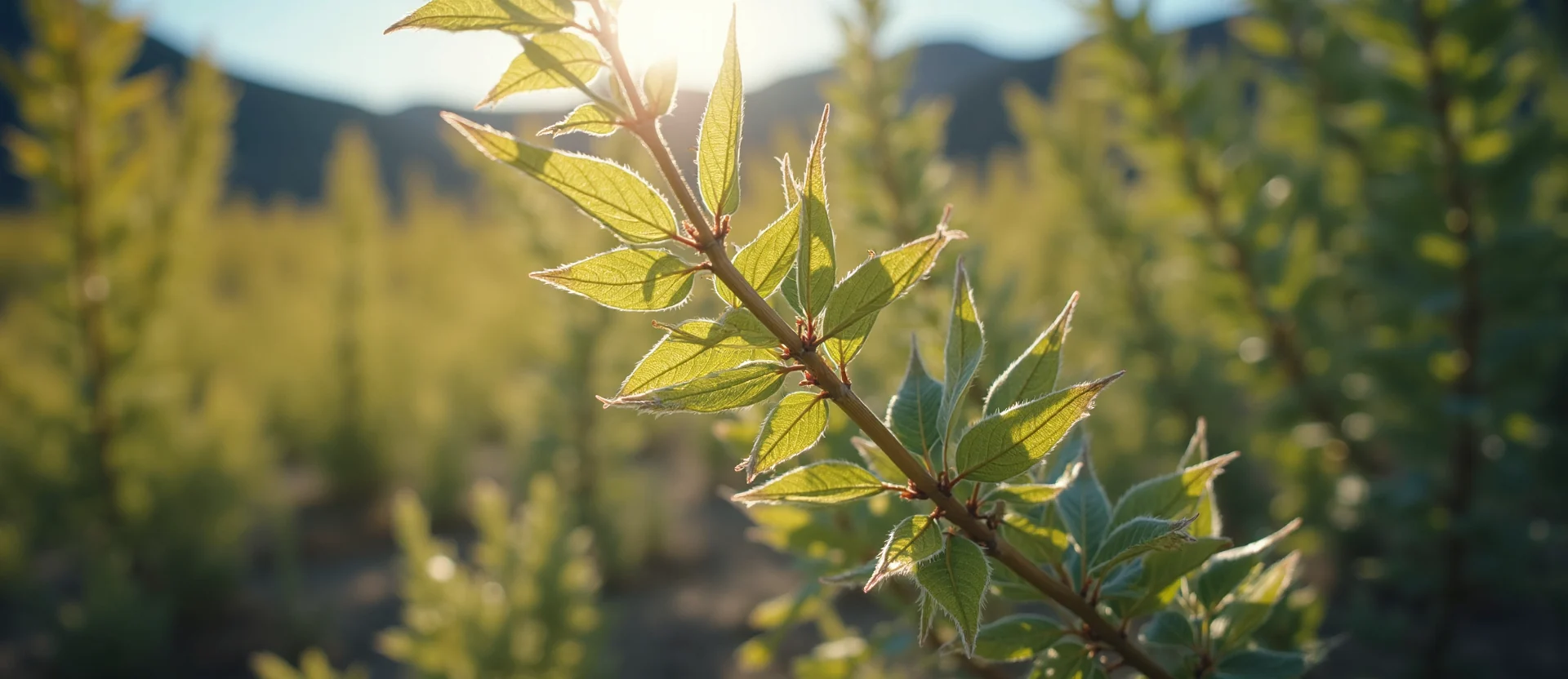 Symbolizing Growth/Resilience: A local Desert Peach thriving aspen grove. - AI Generated