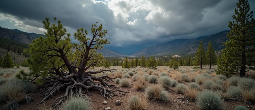 Symbolizing Growth/Resilience: A local Quaking Aspen gnarled juniper roots. - AI Generated