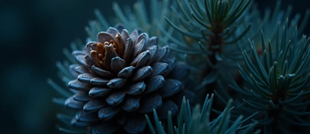 Symbolizing Seed/New Beginning: A local Sagebrush (Artemisia tridentata) opening pine cone. - AI Generated