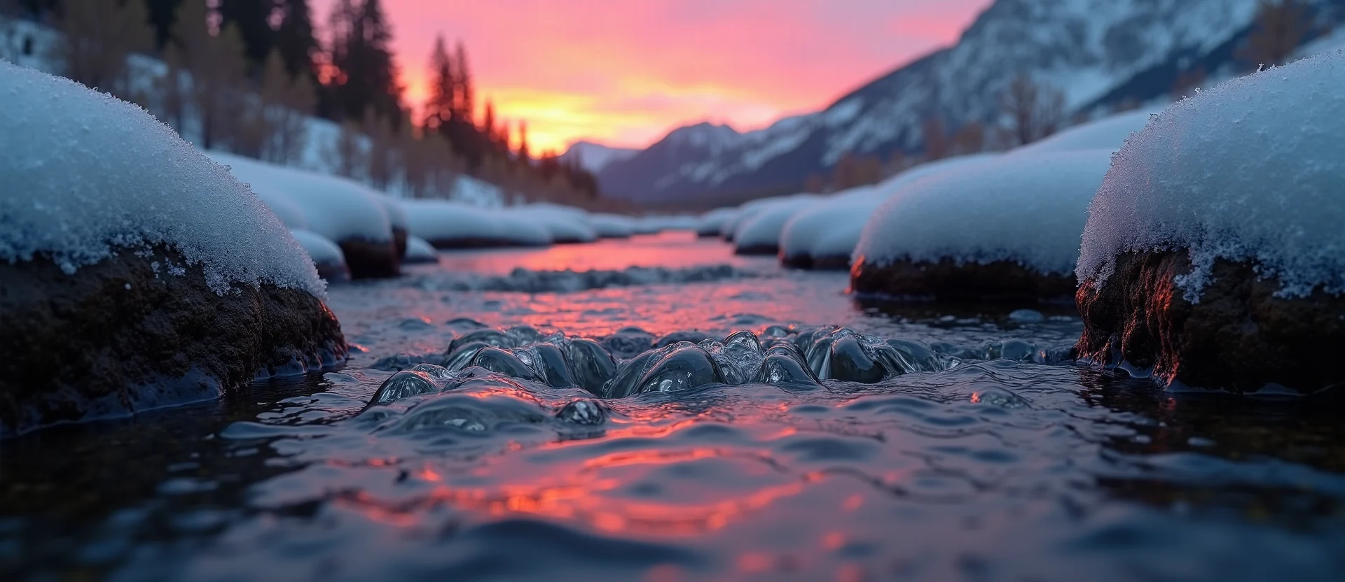 Symbolizing Flow/Cleansing: A local Quaking Aspen babbling mountain creek. - AI Generated