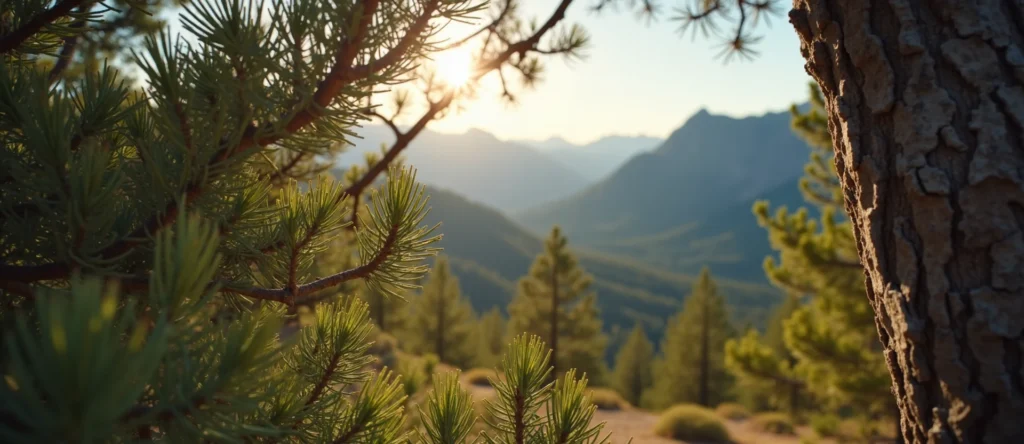Symbolizing Growth/Resilience: A local Sierra Juniper new branch reaching for the sky. - AI Generated