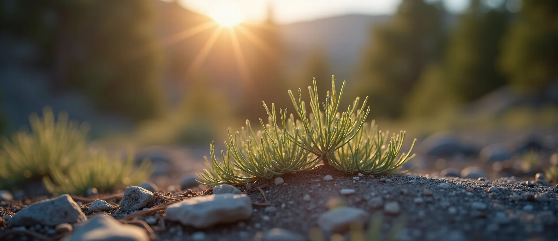 Symbolizing Seed/New Beginning: A local Manzanita sprouting sagebrush seedling. - AI Generated