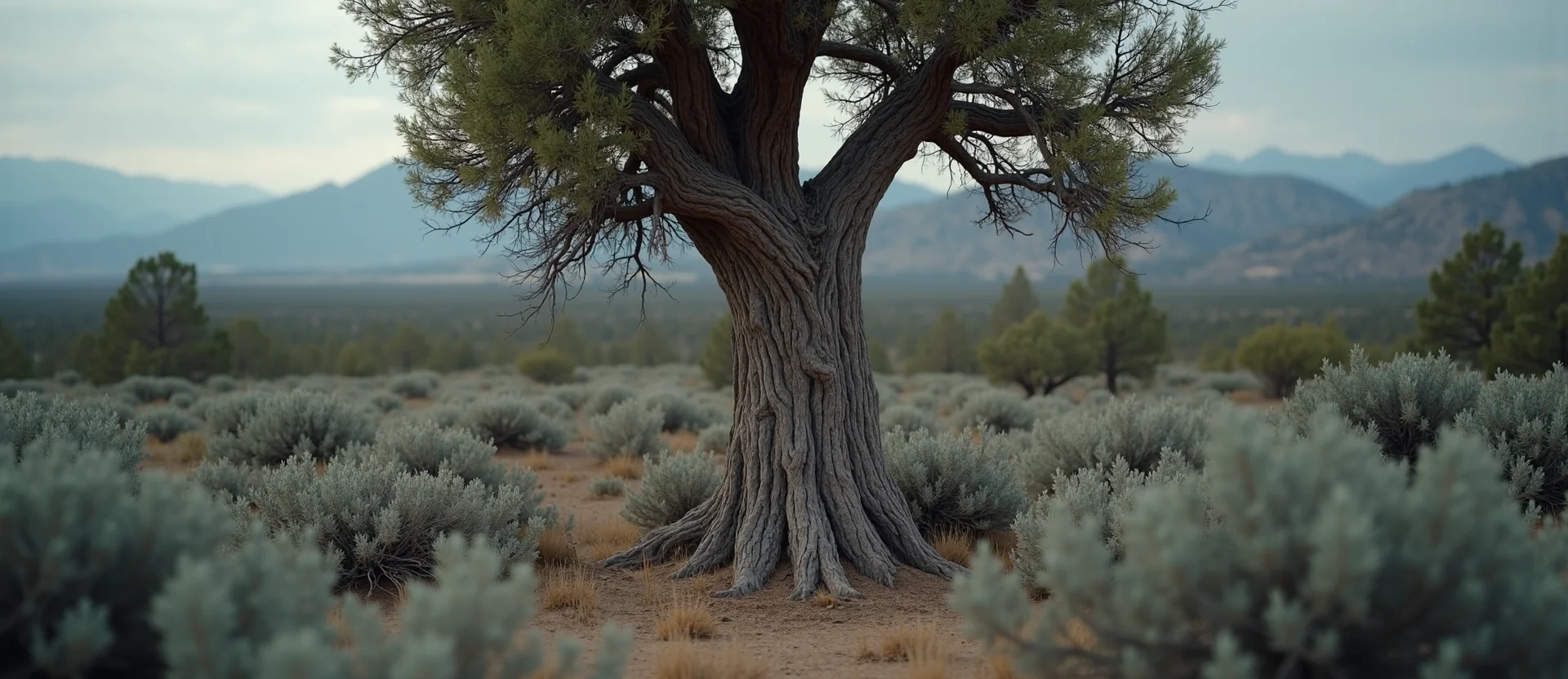 Symbolizing Growth/Resilience: A local Manzanita sturdy weathered tree trunk. - AI Generated