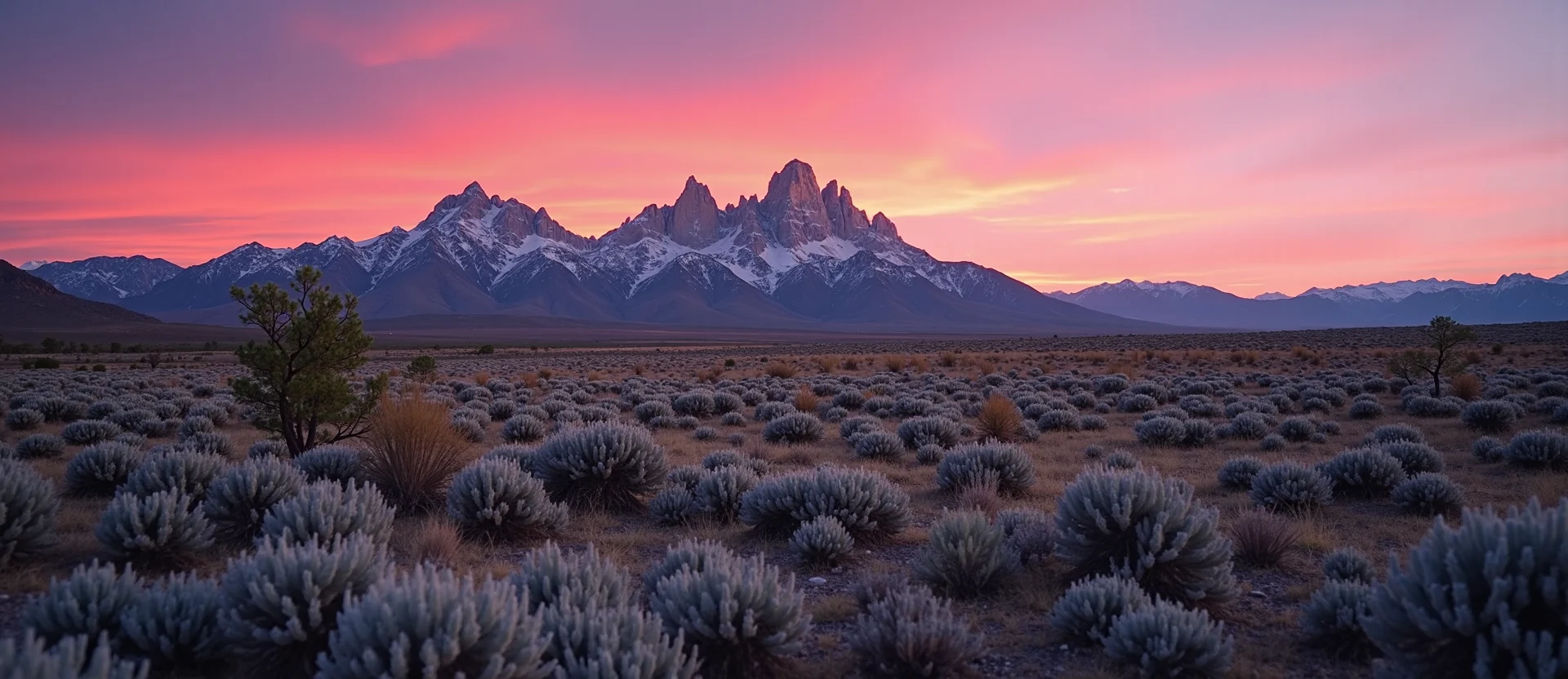 Symbolizing Stability/Peak: A local Sagebrush (Artemisia tridentata) jagged granite peak. - AI Generated