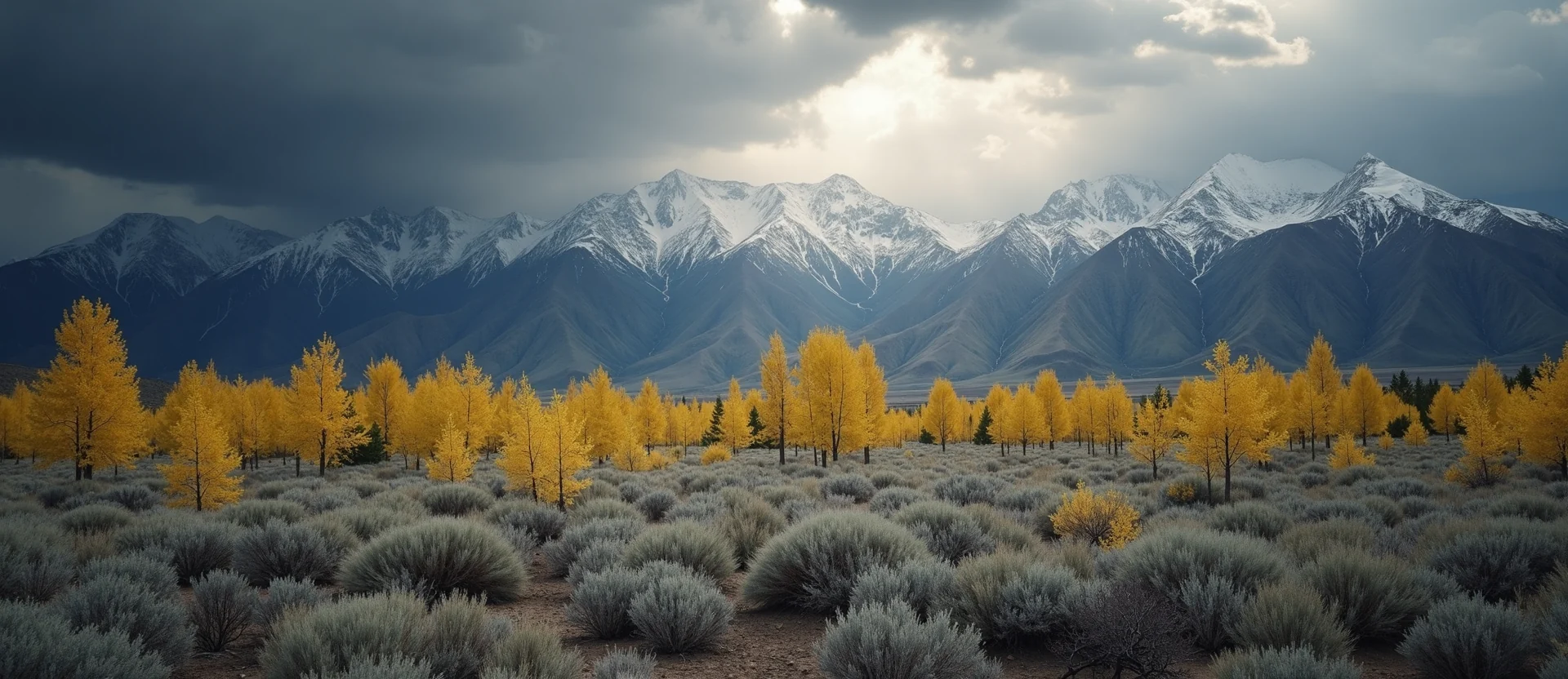 Symbolizing Identity/Local: A local Rabbitbrush High Desert vista. - AI Generated