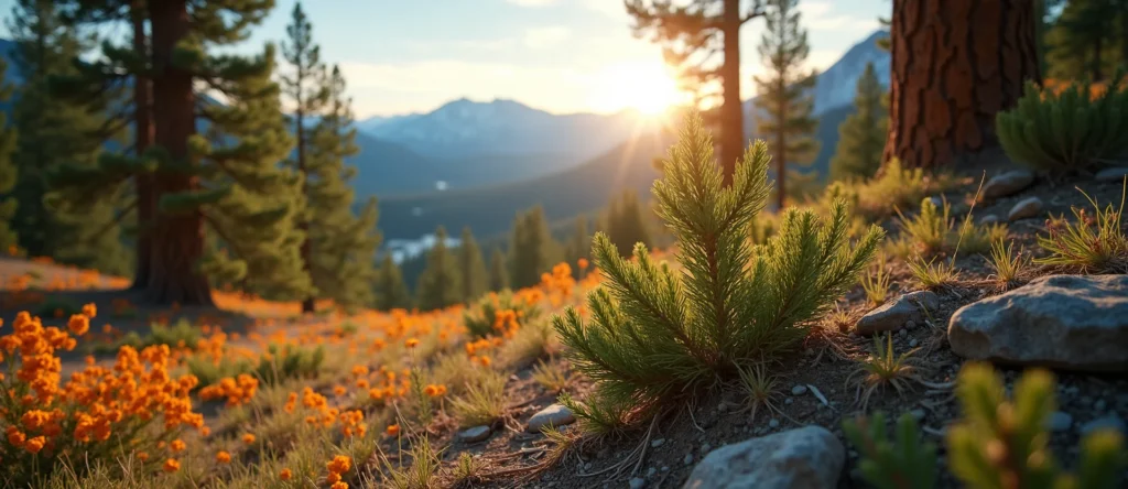 Symbolizing Growth/Resilience: A local Indian Paintbrush new branch reaching for the sky. - AI Generated