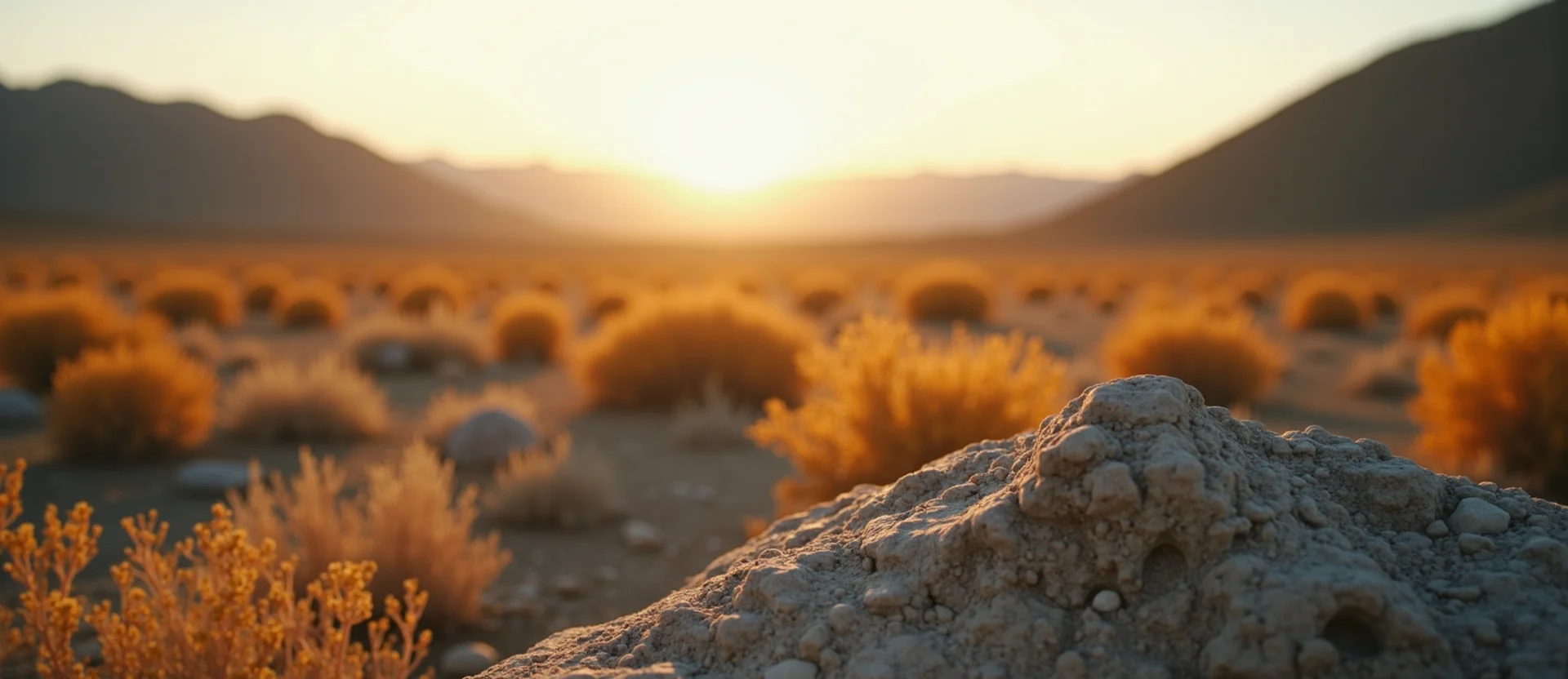 Symbolizing Stability/Peak: A local Indian Paintbrush distant Sierra horizon. - AI Generated
