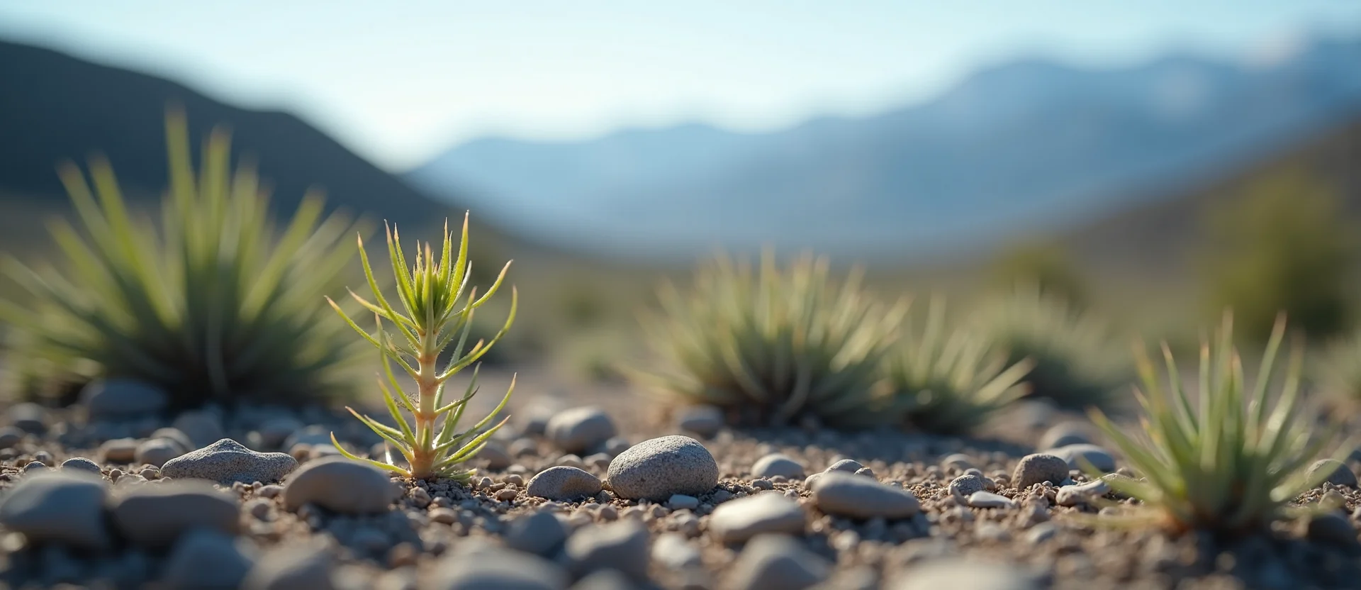 Symbolizing Seed/New Beginning: A local Manzanita sprouting sagebrush seedling. - AI Generated
