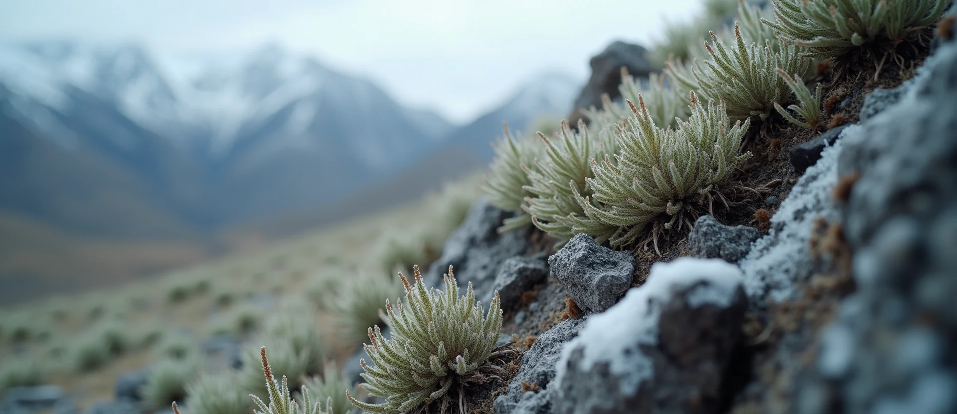 Symbolizing Stability/Peak: A local Rabbitbrush solid mountain ridge. - AI Generated