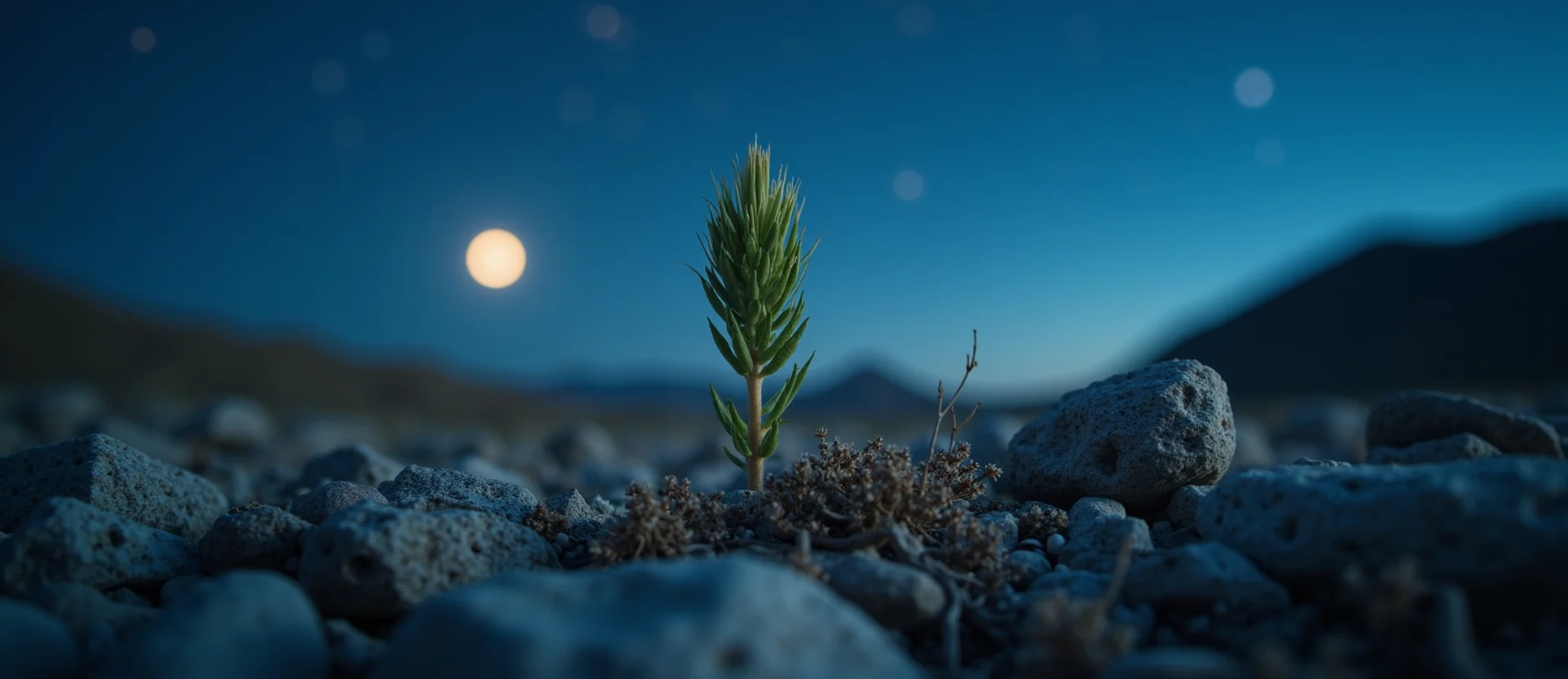 Symbolizing Seed/New Beginning: A local Rabbitbrush sprouting sagebrush seedling. - AI Generated