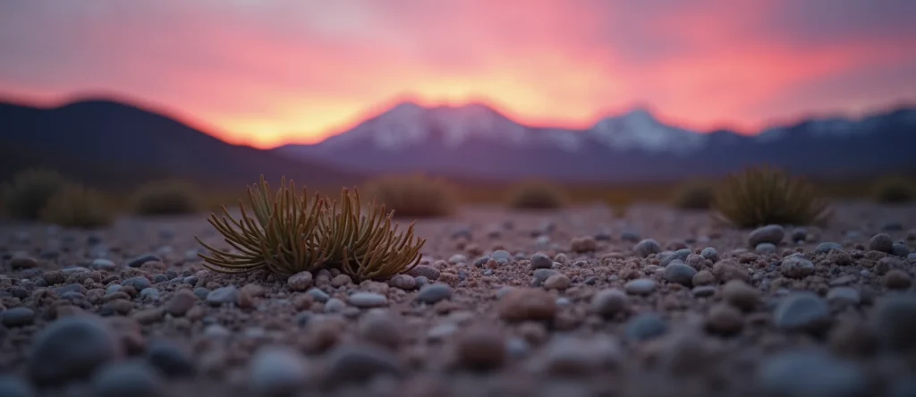Symbolizing Seed/New Beginning: A local Desert Peach single pine seed on dry earth. - AI Generated