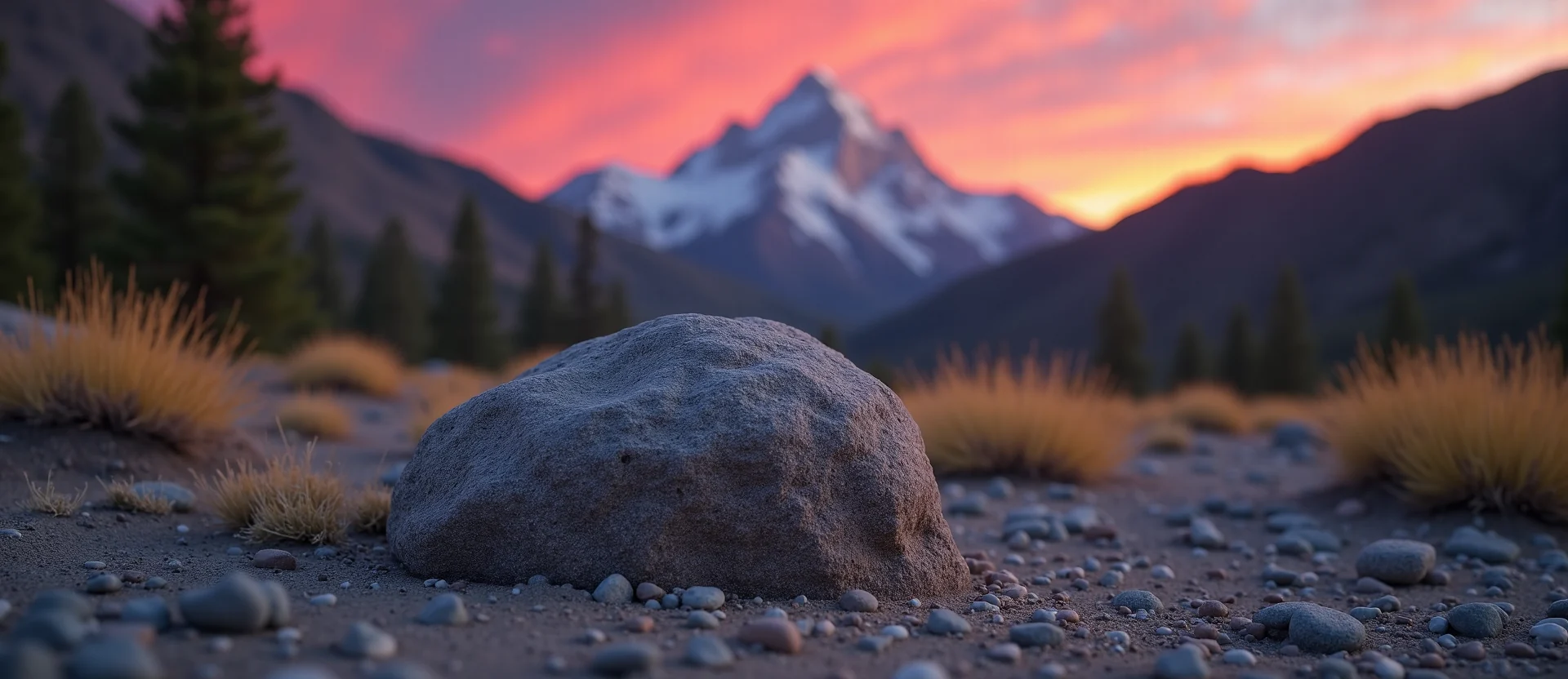 Symbolizing Stability/Peak: A local Quaking Aspen unshakable boulder. - AI Generated