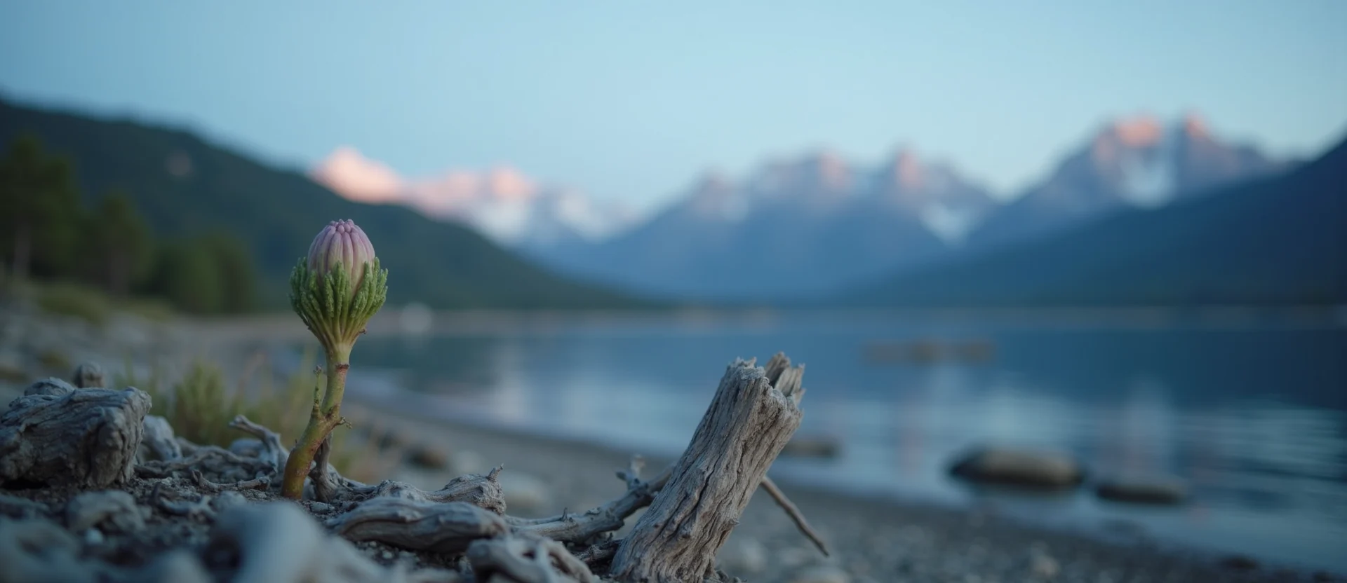 Symbolizing Seed/New Beginning: A local Mountain Mahogany new green bud on a branch. - AI Generated
