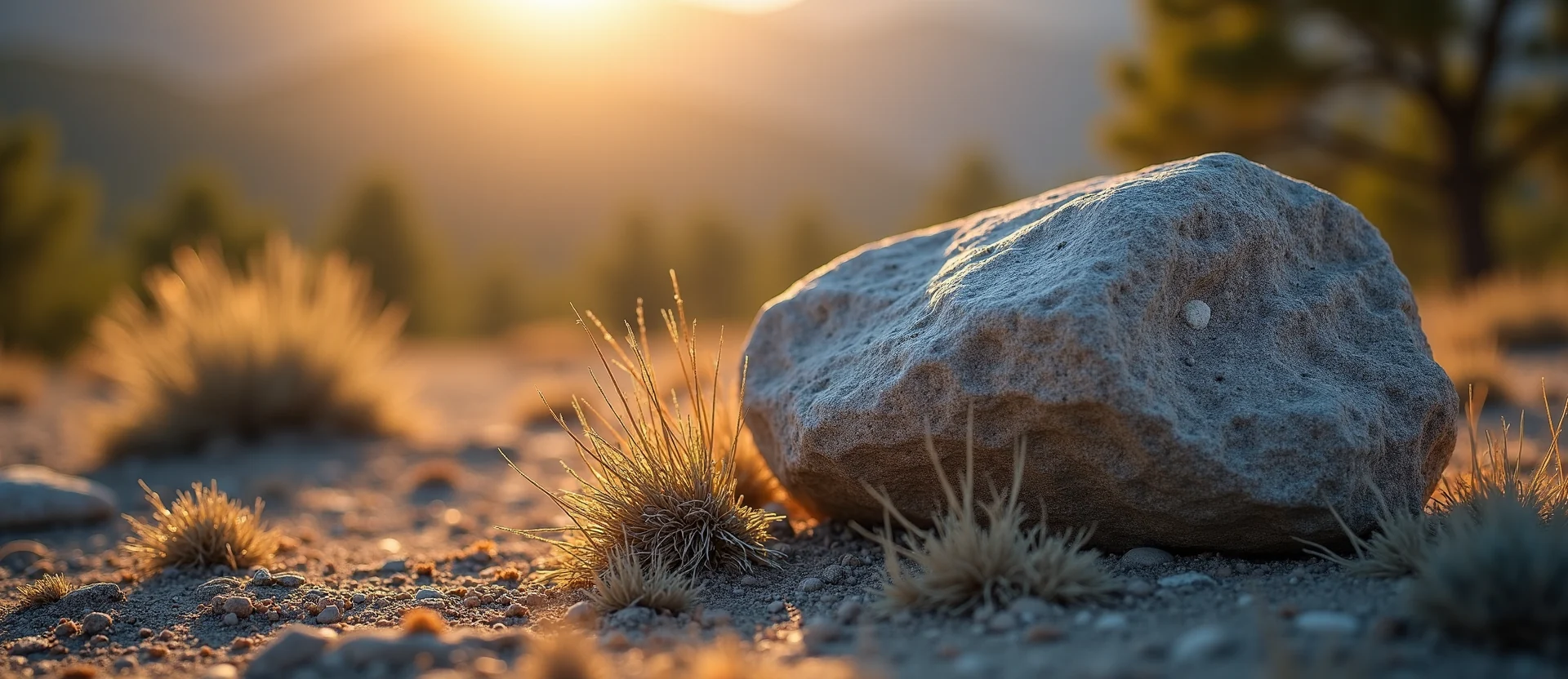 Symbolizing Stability/Peak: A local Mountain Mahogany unshakable boulder. - AI Generated