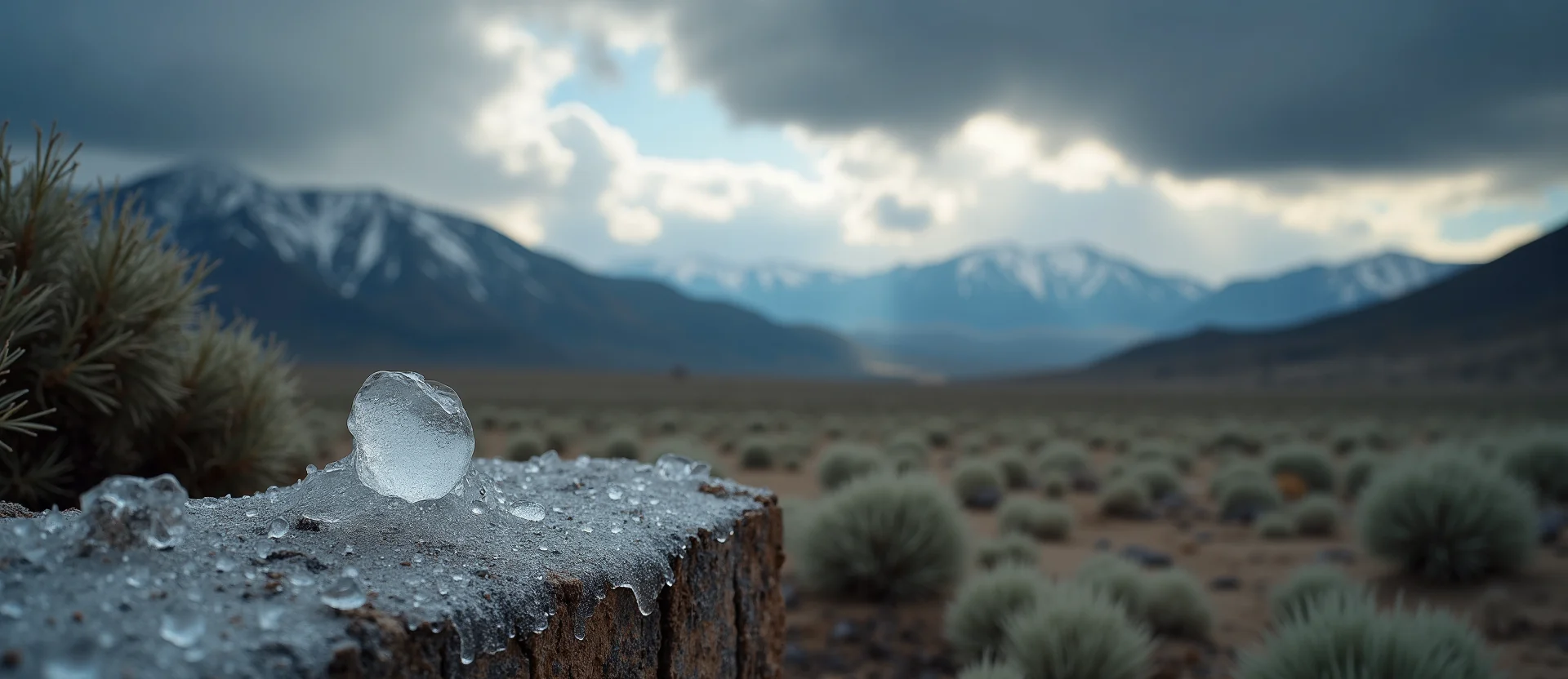 Symbolizing Seed/New Beginning: A local Sagebrush (Artemisia tridentata) single pine seed on dry earth. - AI Generated