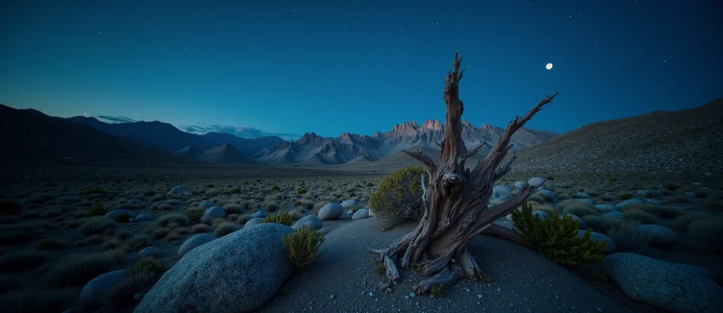 Symbolizing Growth/Resilience: A local Manzanita sturdy weathered tree trunk. - AI Generated