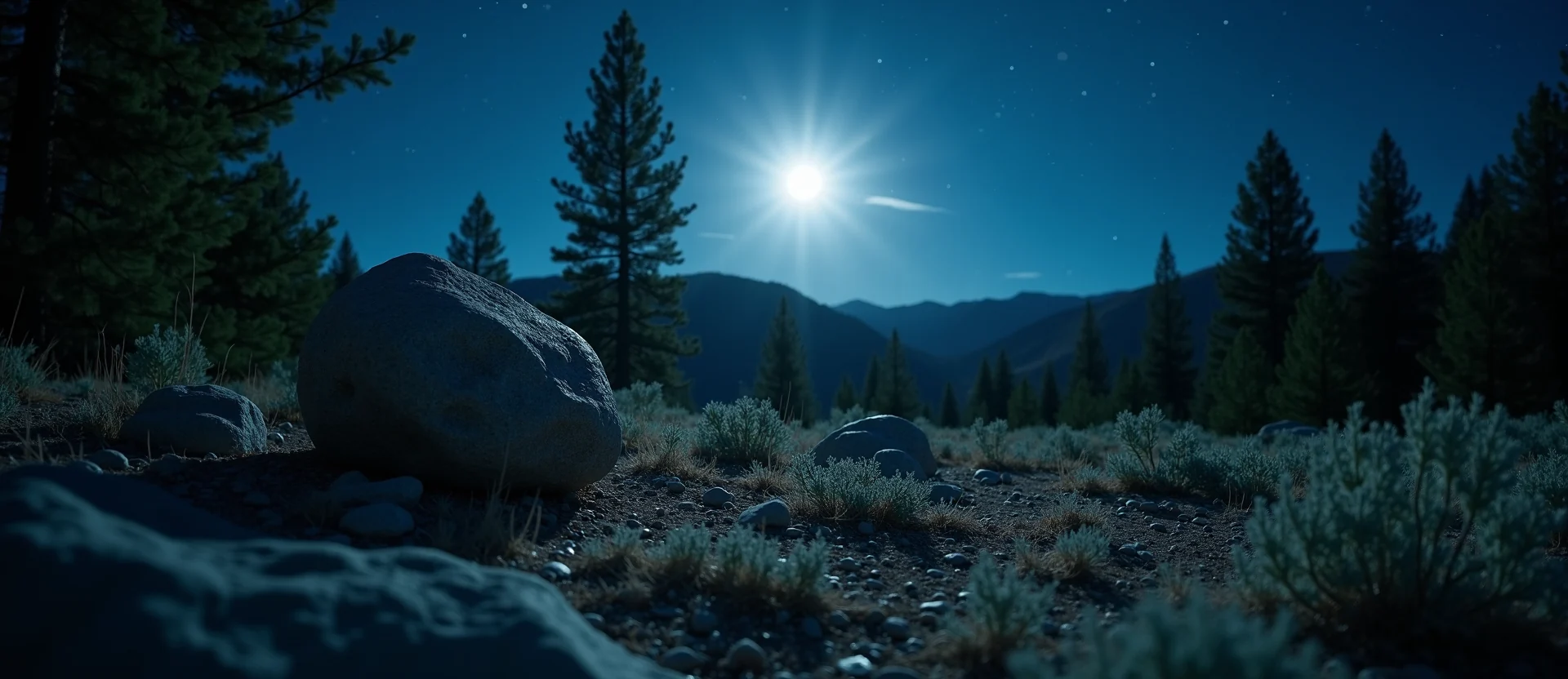 Symbolizing Stability/Peak: A local Ponderosa Pine unshakable boulder. - AI Generated