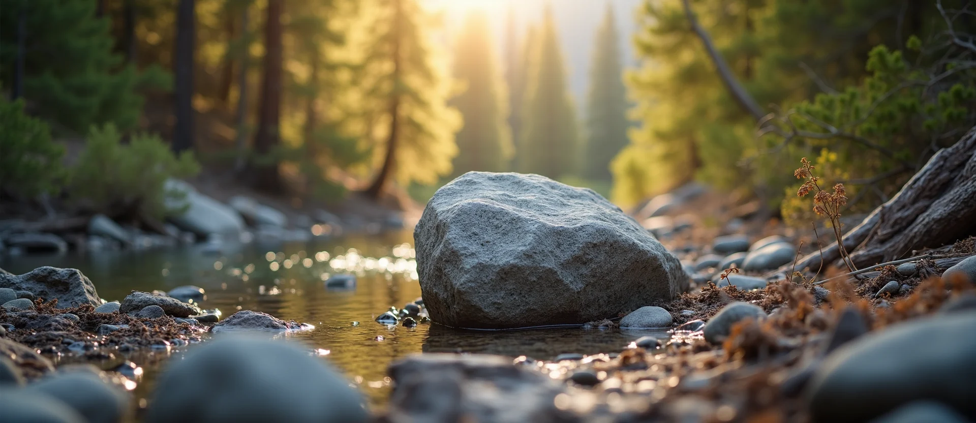 Symbolizing Stability/Peak: A local Quaking Aspen unshakable boulder. - AI Generated