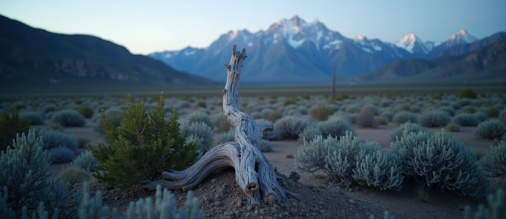 Symbolizing Growth/Resilience: A local Sagebrush (Artemisia tridentata) gnarled juniper roots. - AI Generated