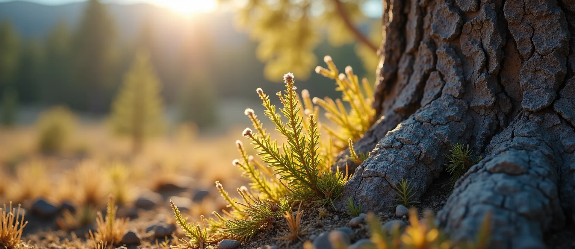 Symbolizing Growth/Resilience: A local Rabbitbrush thriving aspen grove. - AI Generated