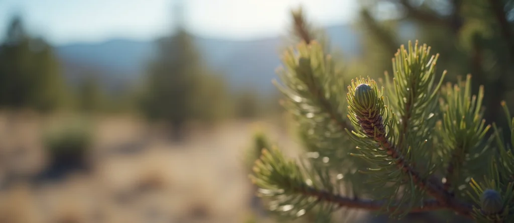 Symbolizing Seed/New Beginning: A local Bitterbrush new green bud on a branch. - AI Generated