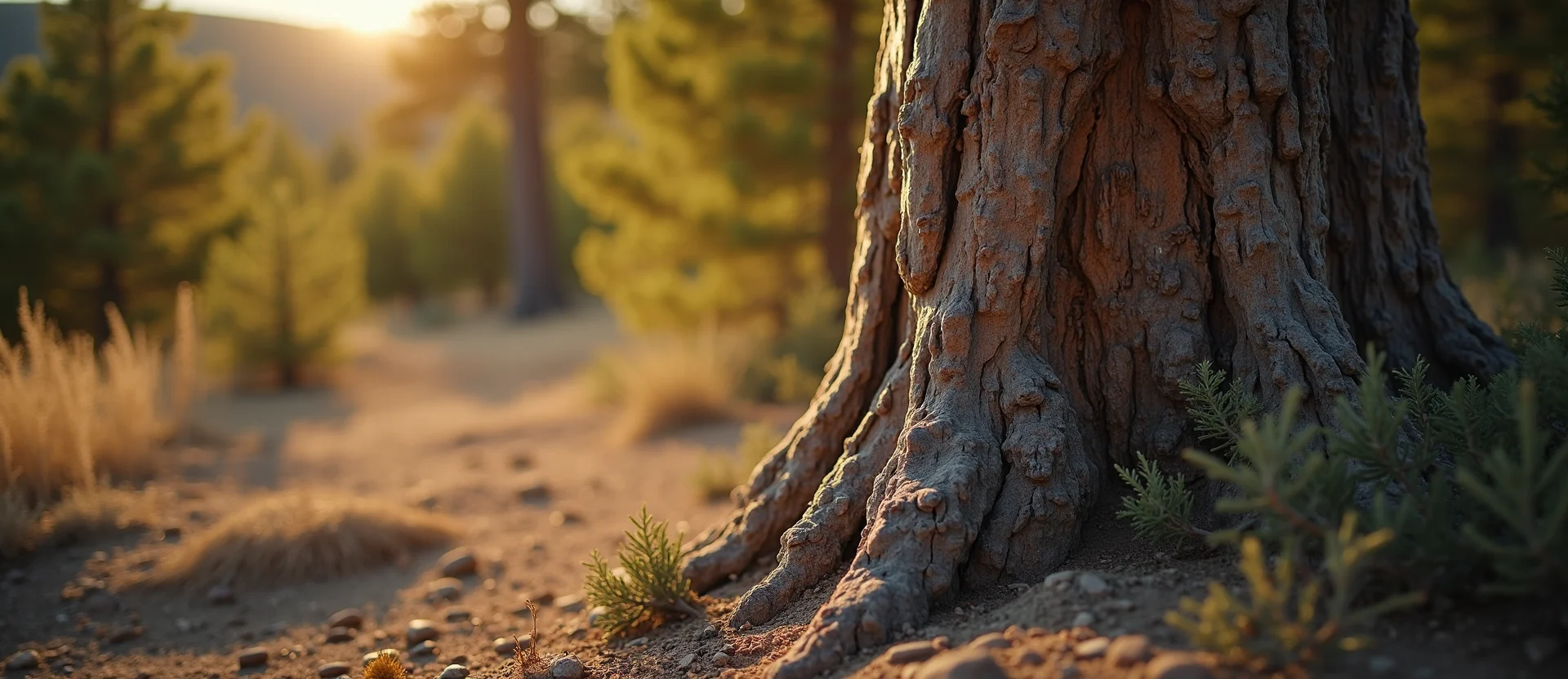 Symbolizing Growth/Resilience: A local Quaking Aspen sturdy weathered tree trunk. - AI Generated