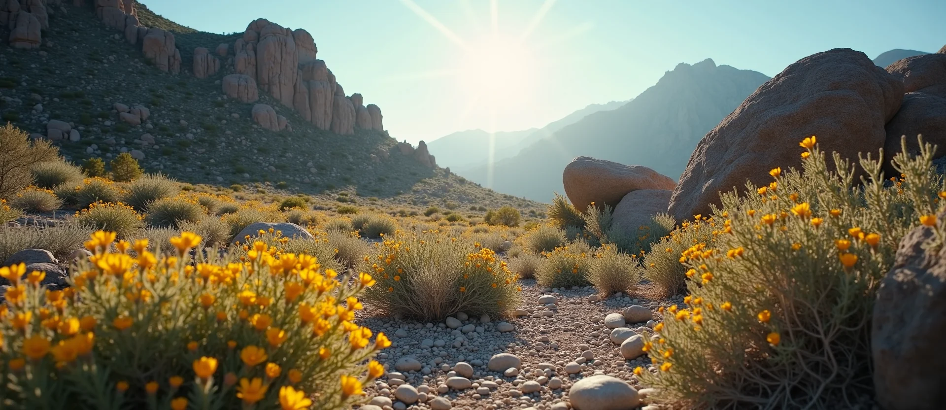 Symbolizing Identity/Local: A local Indian Paintbrush Washoe Valley floor. - AI Generated