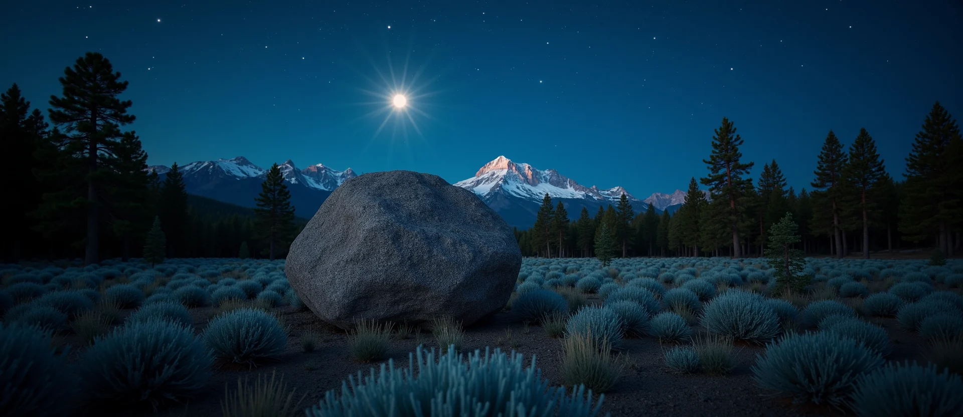 Symbolizing Stability/Peak: A local Ponderosa Pine unshakable boulder. - AI Generated