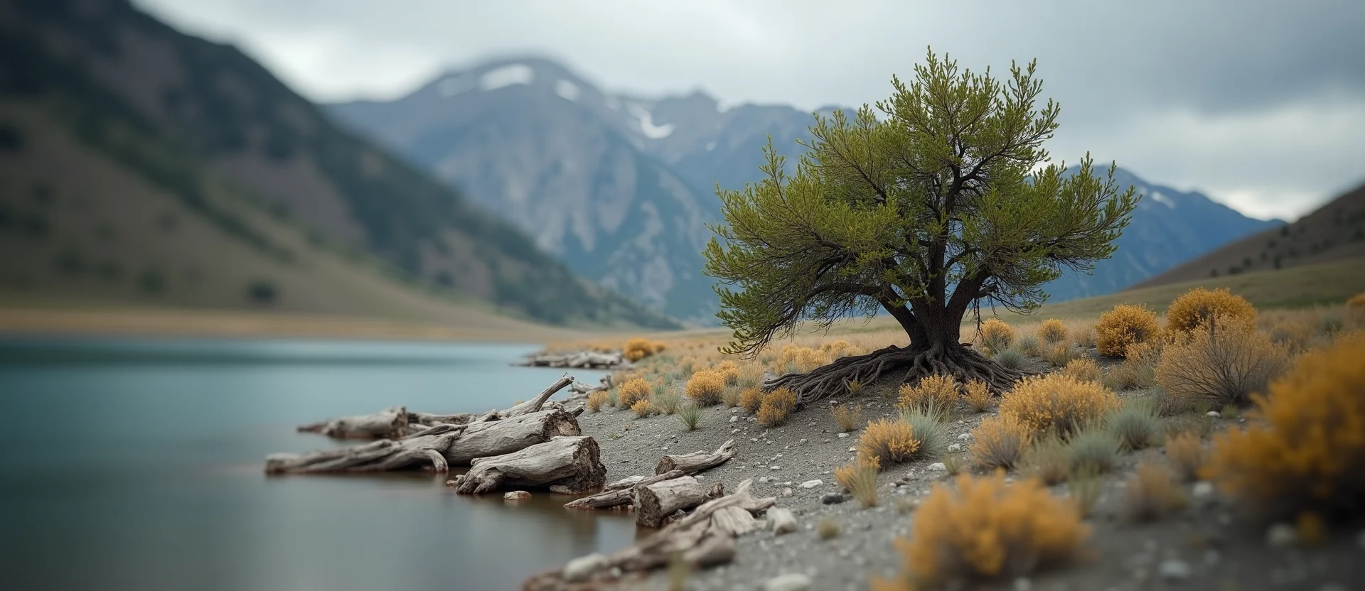 Symbolizing Growth/Resilience: A local Indian Paintbrush tree growing out of a rock cleft. - AI Generated