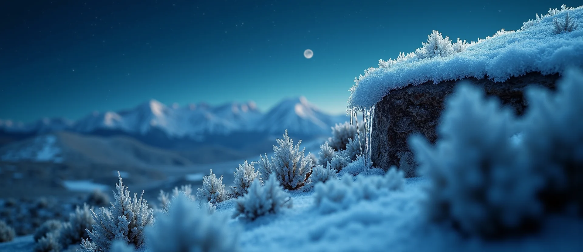 Symbolizing Stability/Peak: A local Indian Paintbrush solid mountain ridge. - AI Generated